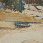 574969 Oljemålning